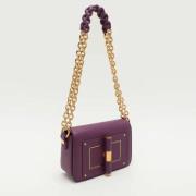 Pre-owned Leather shoulder-bags Tom Ford Pre-owned , Purple , Dames