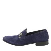 Pre-owned Suede flats Salvatore Ferragamo Pre-owned , Blue , Heren