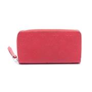 Pre-owned Leather wallets Louis Vuitton Vintage , Pink , Dames