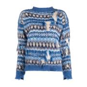 Blauwe Mohair Sweater Maison Margiela , Blue , Dames