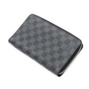 Pre-owned Coated canvas wallets Louis Vuitton Vintage , Gray , Dames