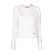 Witte Wollen Sweater met Sleutelgat Uitsnede Michael Kors , White , Da...