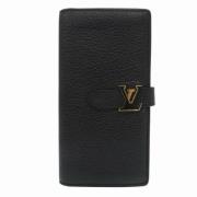 Pre-owned Leather wallets Louis Vuitton Vintage , Black , Dames