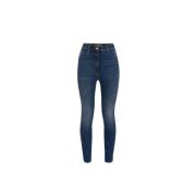 Skinny Stretch Jeans met Regular Taille Elisabetta Franchi , Blue , Da...