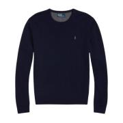 Wollen Crew Neck Sweater Polo Ralph Lauren , Blue , Heren