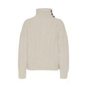 Highneck Pullover Berk Wit Freewear Vero Moda , White , Dames