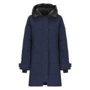 Blauwe Donsjas met Capuchon Canada Goose , Blue , Dames