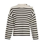 Stijlvolle Carina Gestreepte Pullover Trui Moss Copenhagen , White , D...