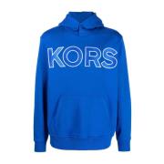 Oversized Hoodie Sweater Michael Kors , Blue , Heren