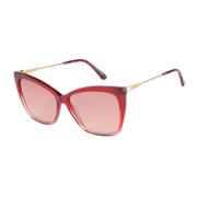 Rode Metalen Dames Zonnebril Jimmy Choo , Red , Dames