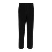 Stijlvolle zwarte polyester broek Issey Miyake , Black , Heren