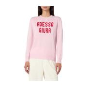 Roze Sweater New Queen Jacquard Print Saint Barth , Pink , Dames