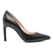 Zwarte Leren Gesloten Neus Pumps Calvin Klein , Black , Dames