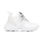 Witte Elegante Gesloten Platte Sneakers Hogan , White , Dames