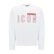 Logo Sweatshirt Dsquared2 , White , Heren