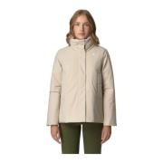 Nylon Elastaan Jas K-Way , Beige , Dames