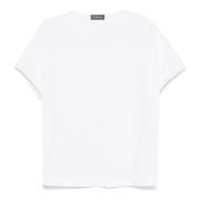 Casual Wit Katoenen T-shirt met korte mouwen Lorena Antoniazzi , White...