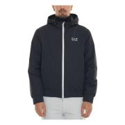 Hooded Ritsjas met Contrastdetails Emporio Armani EA7 , Blue , Heren