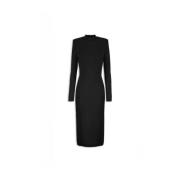 Zwarte Aansluitende Midi Jurk Aniye By , Black , Dames