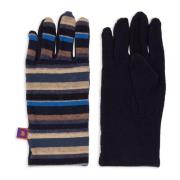 Blauwe fleece handschoenen voor heren met veelkleurige strepen Gallo ,...