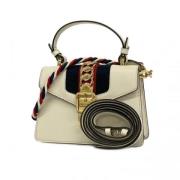 Pre-owned Leather handbags Gucci Vintage , White , Dames