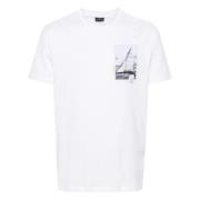 Gebreid T-shirt met korte mouwen wit Paul & Shark , White , Heren