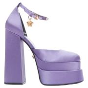 Pre-owned Fabric heels Versace Pre-owned , Purple , Dames