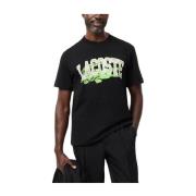 Klassiek Logo T-shirt Lacoste , Black , Heren