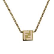 Pre-owned Fabric necklaces Fendi Vintage , Yellow , Dames