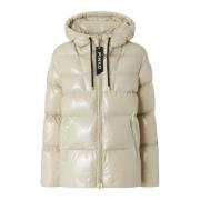 Nylon Gewatteerde Jas Pinko , Beige , Dames