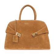 Handtas Hug Medium Salvatore Ferragamo , Brown , Dames