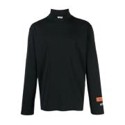 Casual Zwarte Longsleeve Rollneck T-Shirt Heron Preston , Black , Here...