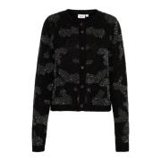 Zwarte Cardigan Halimasz Gebreid Stijl Saint Tropez , Black , Dames