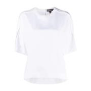 Casual Wit Kortemouw T-Shirt Lorena Antoniazzi , White , Dames