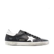 Zwarte Leren Sneakers voor Vrije Tijd Golden Goose , Black , Heren