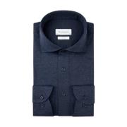 Navy Cutaway Overhemd Profuomo , Blue , Heren