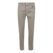 Elastische katoenen broek Jacob Cohën , Beige , Heren