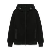 Zwarte Reflecterende Rits Hoodie Jas Peuterey , Black , Heren