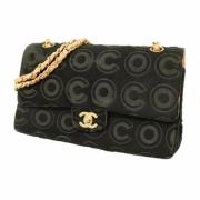 Pre-owned Leather chanel-bags Chanel Vintage , Black , Dames