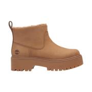 Warm gevoerde Mid Boot Tarwe Nubuck Timberland , Brown , Dames