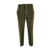 Militaire Gabardine Broek Dondup , Green , Dames