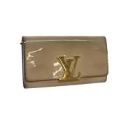 Pre-owned Leather wallets Louis Vuitton Vintage , Beige , Dames