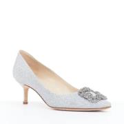 Pre-owned Fabric heels Manolo Blahnik Pre-owned , Gray , Dames