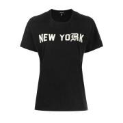 Jongen Casual Zwart Korte Mouw T-Shirt R13 , Black , Dames