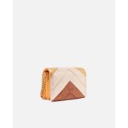 Chevron Love Bag Click Mini Pinko , Brown , Dames