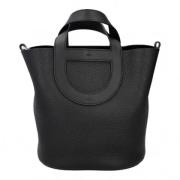 Pre-owned Leather handbags Hermès Vintage , Black , Dames