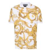 Barok Polo Shirt in Aquarel Wit Versace Jeans Couture , Multicolor , H...