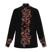 Zijden overhemd Etro , Black , Dames