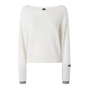 Wol Kasjmier Blend Trui Pinko , White , Dames