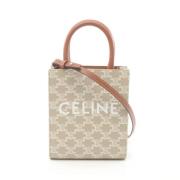 Pre-owned Leather celine-bags Celine Vintage , Beige , Dames